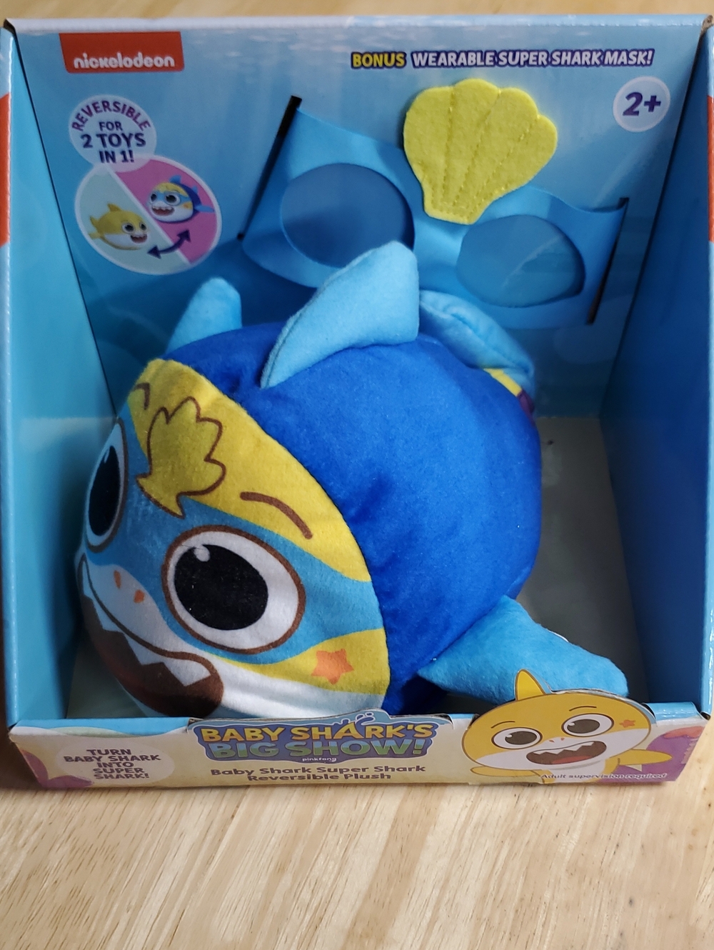 Nickelodeon Baby Shark Plush - Bright Blue with Yellow Accents